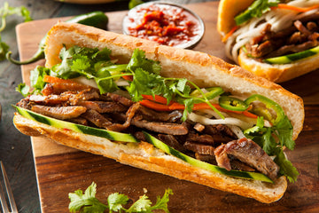 Vietnamese Grilled Pork Banh Mi Sandwich