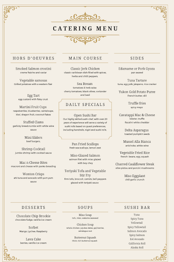 catering menu image